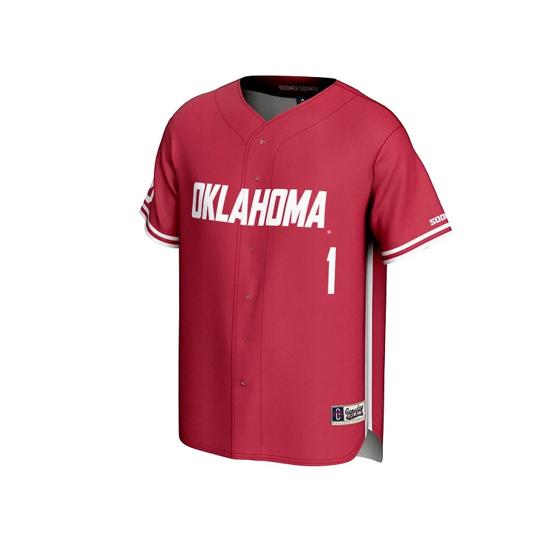 Youth GameDay Greats 1 Oklahoma Sooners Lightweight Baseball Jersey