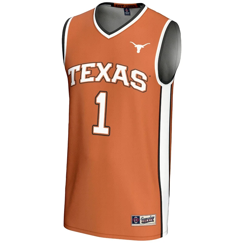 Youth GameDay Greats 1 Texas Longhorns Lightweight Collegiate Basketball Jersey