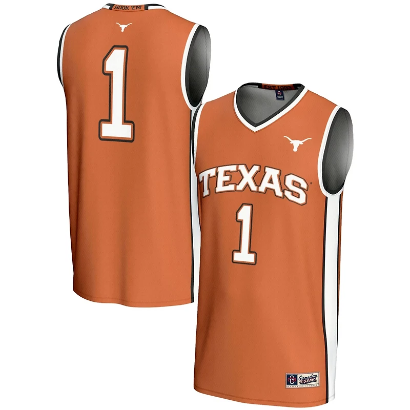 Youth GameDay Greats 1 Texas Longhorns Lightweight Collegiate Basketball Jersey