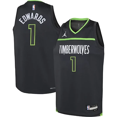 Youth Jordan Brand Anthony Edwards Minnesota Timberwolves Swingman Jersey - Statement Edition
