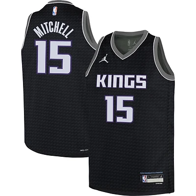 Youth Jordan Brand Davion Mitchell Sacramento Kings Swingman Jersey - Statement Edition
