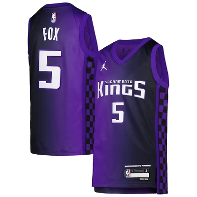 Youth Jordan Brand De'Aaron Fox Sacramento Kings Swingman Jersey - Statement Edition