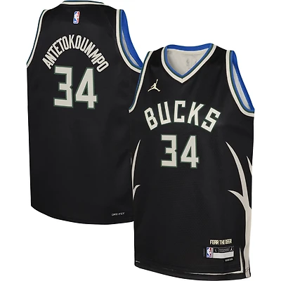 Youth Jordan Brand Giannis Antetokounmpo Milwaukee Bucks Swingman Jersey - Statement Edition