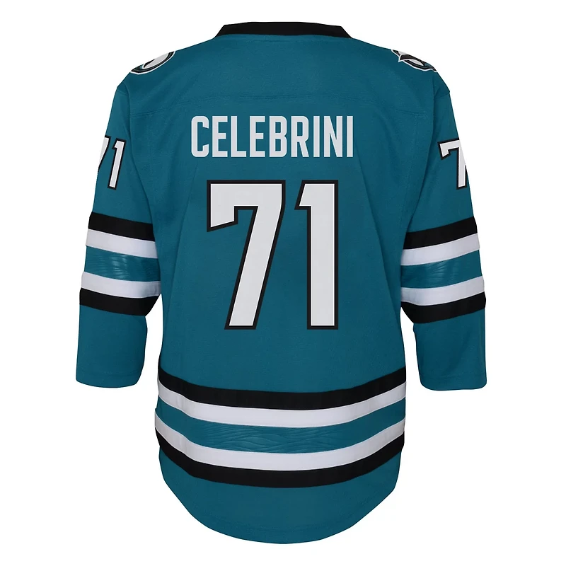 Youth Macklin Celebrini San Jose Sharks Alternate Replica Player Jersey