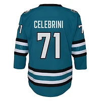 Youth Macklin Celebrini San Jose Sharks Alternate Replica Player Jersey