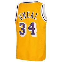 Youth Mitchell  Ness Shaquille O'Neal Los Angeles Lakers Swingman Throwback Jersey