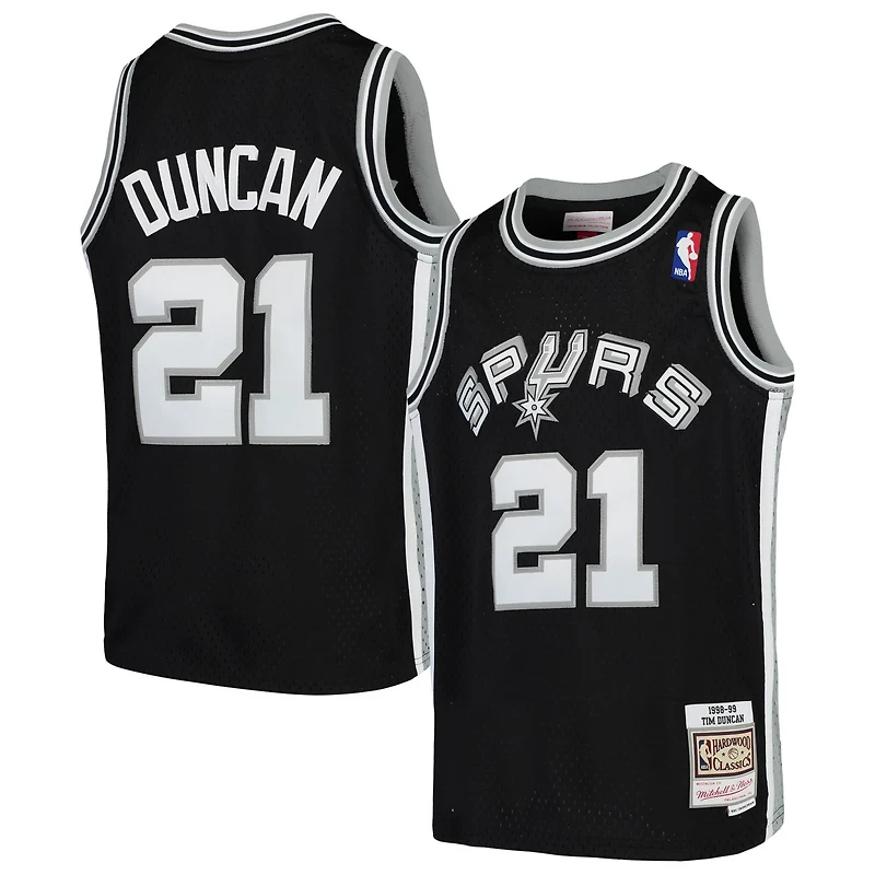 Youth Mitchell  Ness Tim Duncan San Antonio Spurs Swingman Throwback Jersey