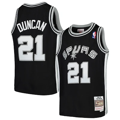 Youth Mitchell Ness Tim Duncan San Antonio Spurs Swingman Throwback Jersey