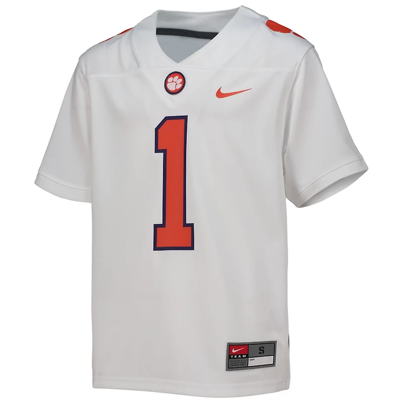 Youth Nike 1 Clemson Tigers Replica Football Jersey