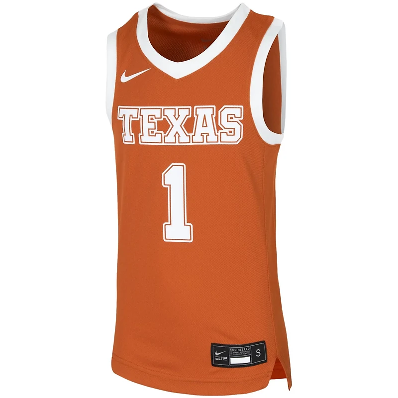 Youth Nike 1 Texas Longhorns Replica Team Basketball Jersey