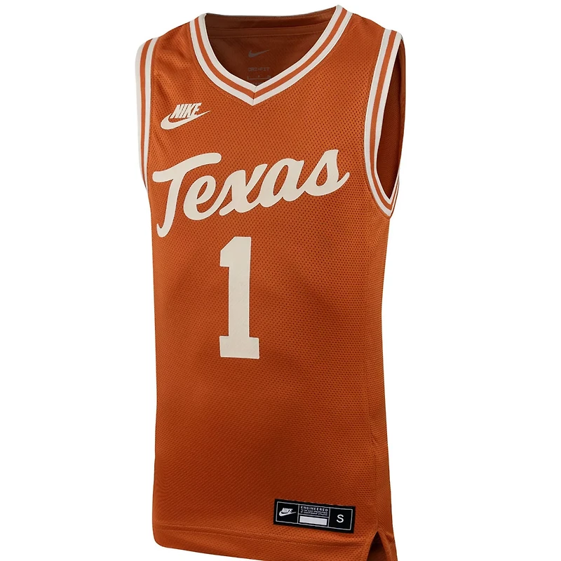 Youth Nike 1 Texas Longhorns Icon Replica Basketball Jersey
