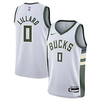 Youth Nike Damian Lillard Milwaukee Bucks Swingman Jersey - Association Edition