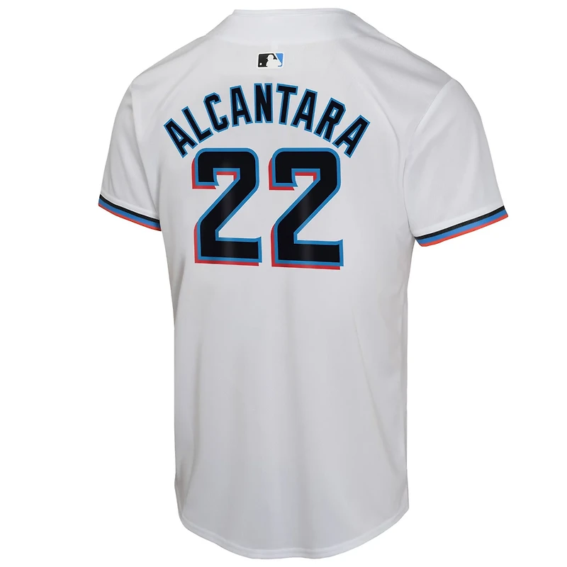 Youth Nike Sandy Alcantara Miami Marlins Home Game Player Jersey