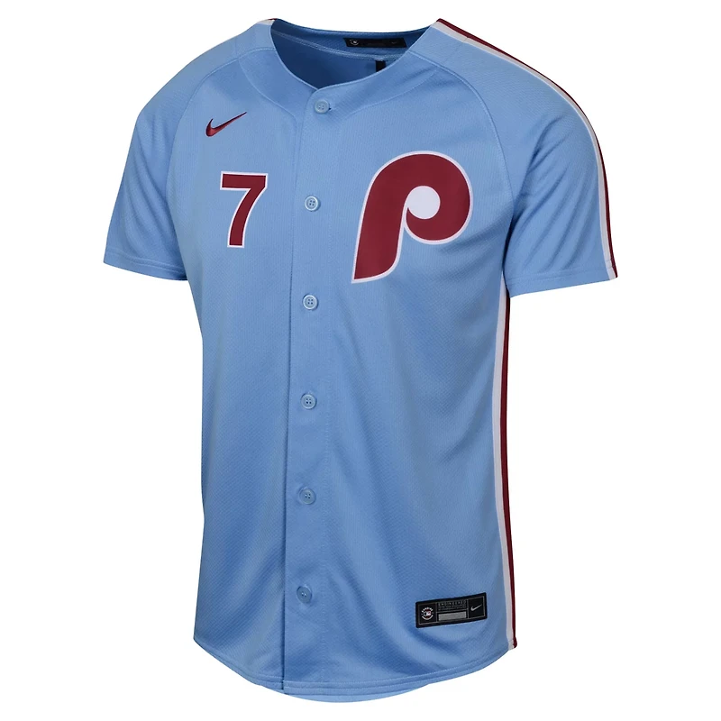 Youth Nike Trea Turner Light Philadelphia Phillies Alternate Limited Player Jersey