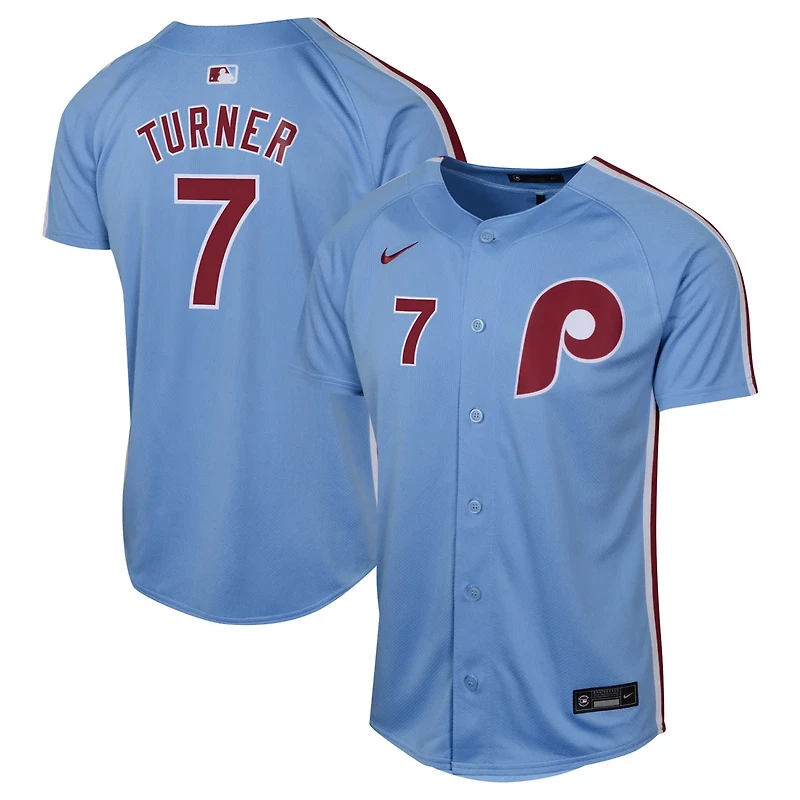 Youth Nike Trea Turner Light Philadelphia Phillies Alternate Limited Player Jersey