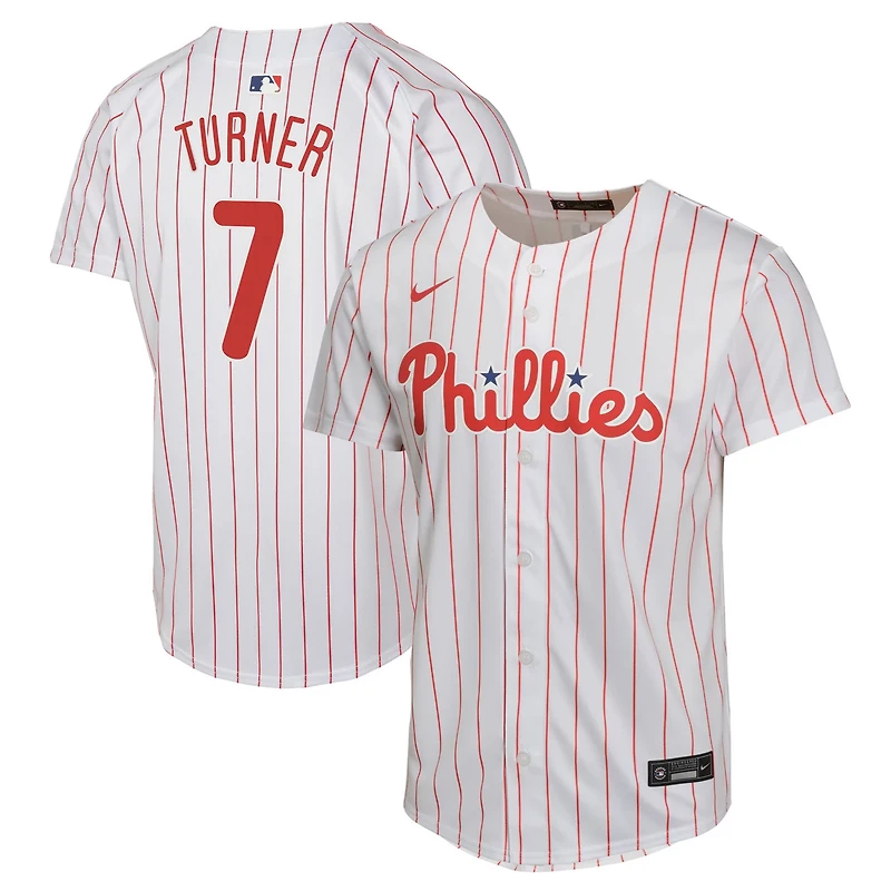 Youth Nike Trea Turner Philadelphia Phillies Home Game Player Jersey