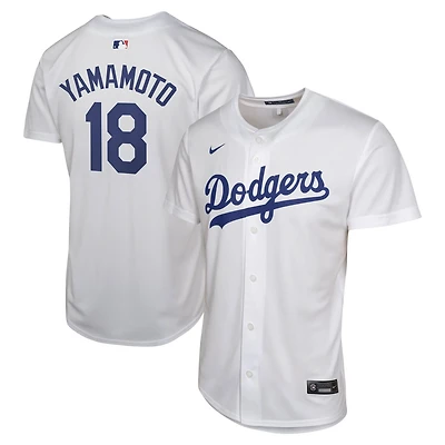 Youth Nike Yoshinobu Yamamoto Los Angeles Dodgers Home Replica Player Jersey
