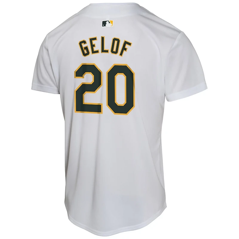 Youth Nike Zack Gelof Gray Athletics Home Game Player Jersey