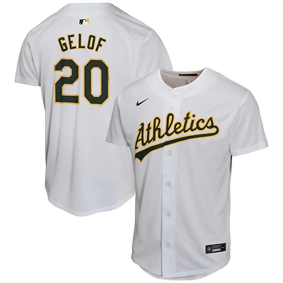 Youth Nike Zack Gelof Gray Athletics Home Game Player Jersey