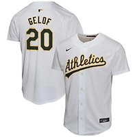 Youth Nike Zack Gelof Gray Athletics Home Game Player Jersey