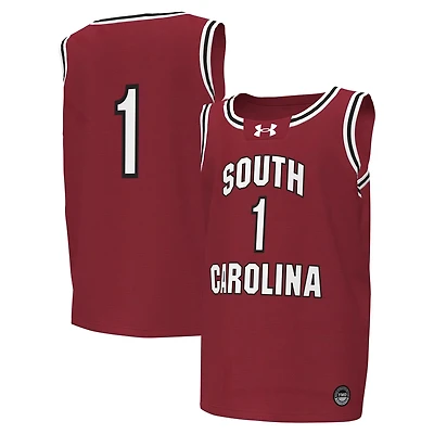 Youth Under Armour 1 South Carolina Gamecocks Replica Basketball Jersey