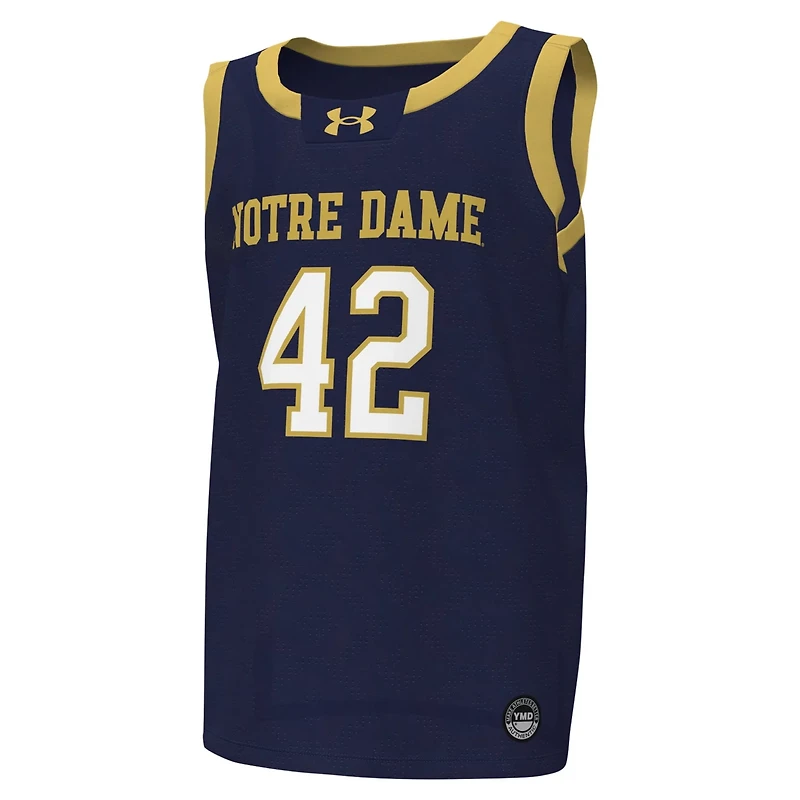 Youth Under Armour 42 Notre Dame Fighting Irish Replica Basketball Jersey