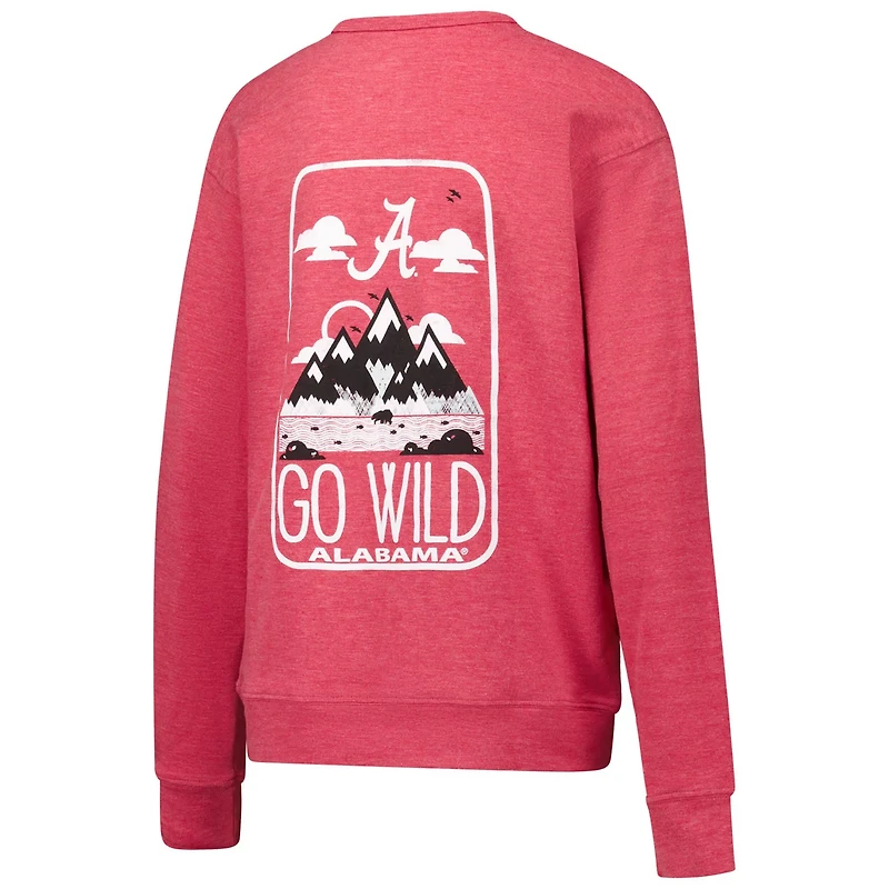 Youth Wes  Willy Alabama Tide Tri-Blend Go Wild Pullover Sweatshirt
