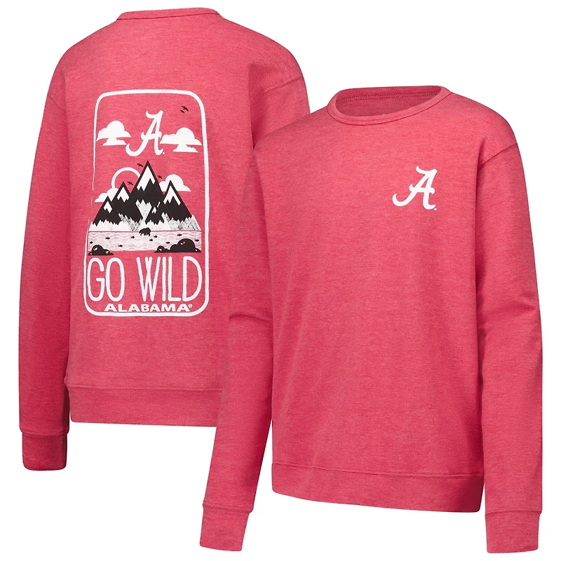 Youth Wes  Willy Alabama Tide Tri-Blend Go Wild Pullover Sweatshirt