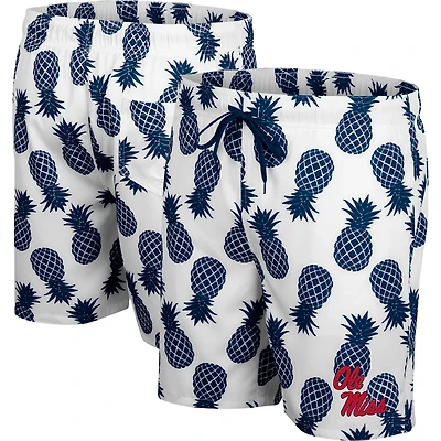 Colosseum /Navy Ole Miss Rebels Pineapple Swim Shorts