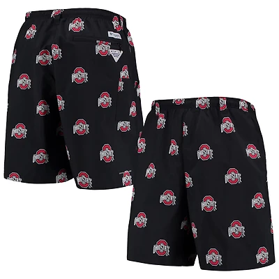 Columbia Ohio State Buckeyes PFG Backcast II 8" Omni-Shade Hybrid Shorts