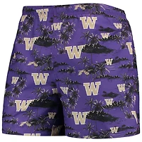 FOCO Washington Huskies Island Palm Swim Trunks