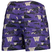 FOCO Washington Huskies Island Palm Swim Trunks