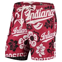 Wes  Willy Indiana Hoosiers Floral Volley Logo Swim Trunks