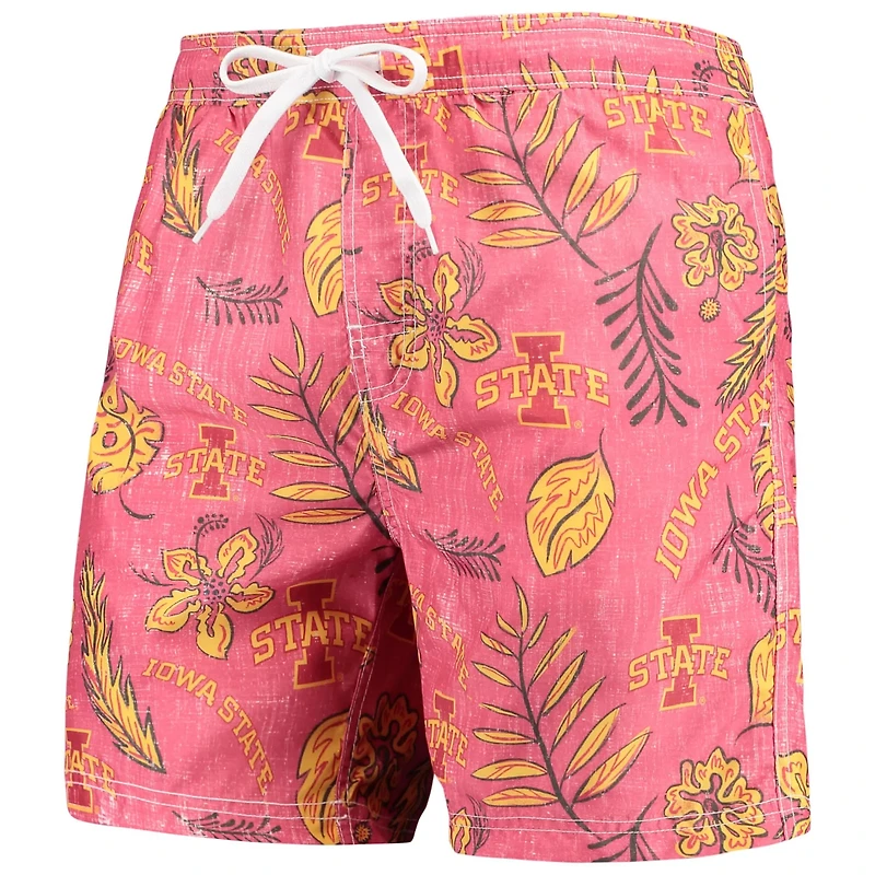 Wes Willy Iowa State Cyclones Vintage Floral Swim Trunks