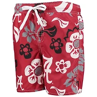 Wes & Willy Youth Alabama Tide Floral Volley Swim Trunks