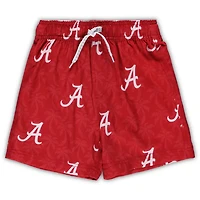 Wes and Willy Preschool Alabama Tide Palm Tree Swim Shorts