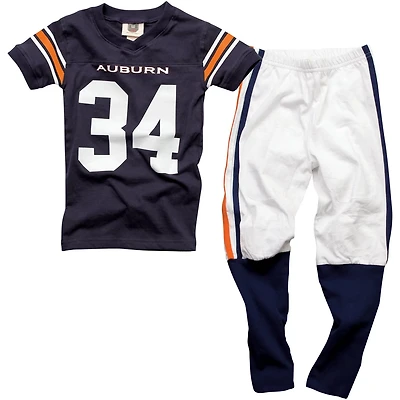 Auburn Tigers Preschool Football Pajama Set - Blue