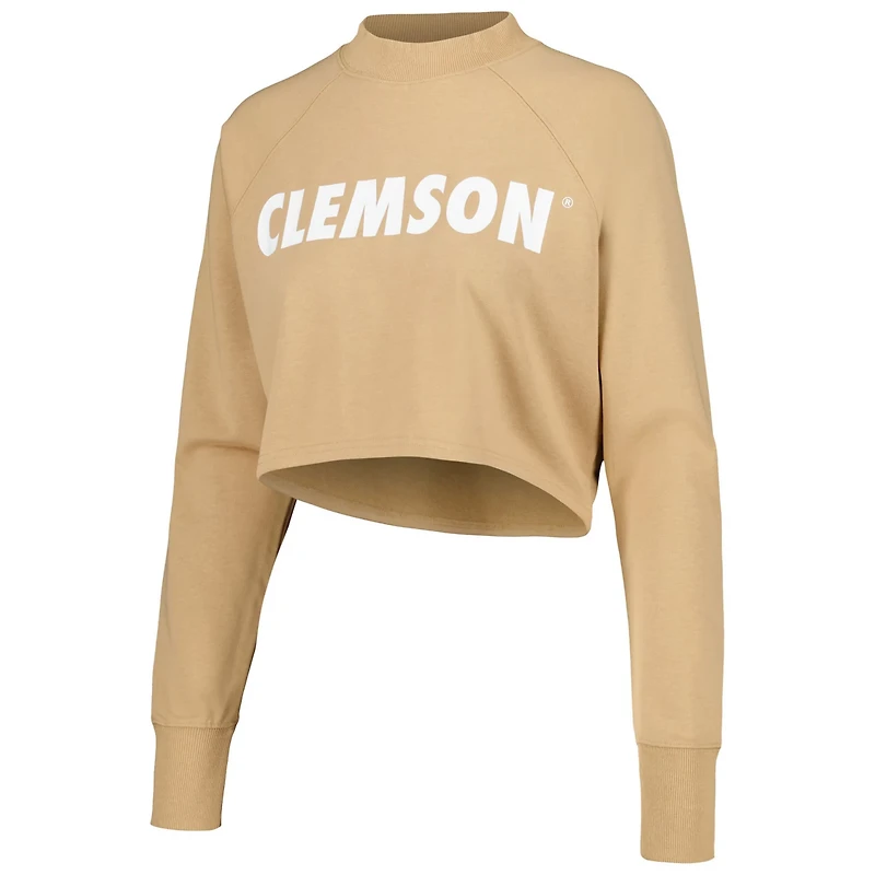 Clemson Tigers Raglan Cropped Sweatshirt  Sweatpants Set