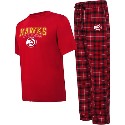 College Concepts /Black Atlanta Hawks Arctic T-Shirt Pajama Pants Sleep Set