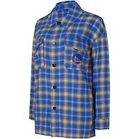 College Concepts /Gold Golden State Warriors Boyfriend Button-Up Nightshirt