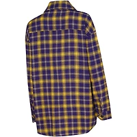 College Concepts /Gold Los Angeles Lakers Boyfriend Button-Up Nightshirt