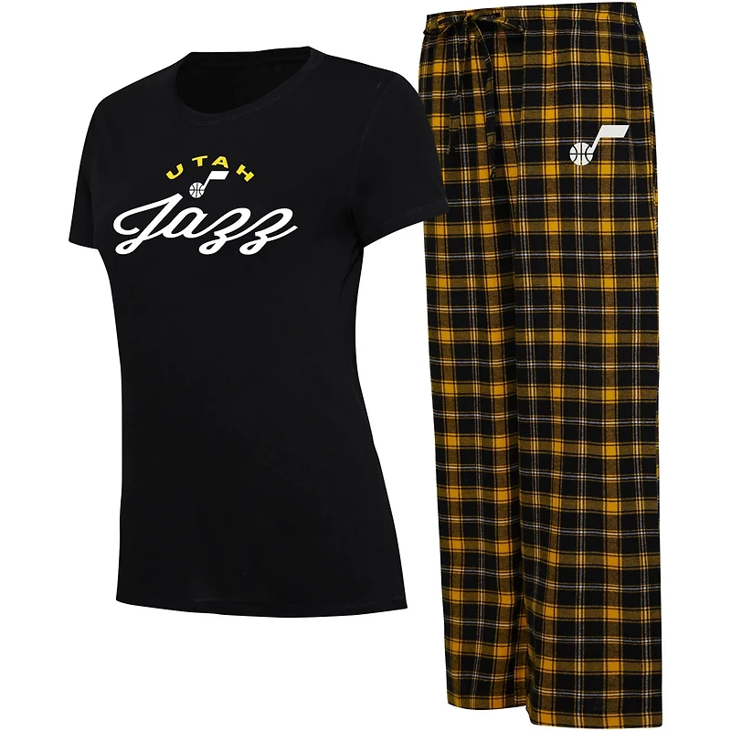 College Concepts /Gold Utah Jazz Arctic T-Shirt  Flannel Pants Sleep Set