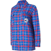 College Concepts /Red Philadelphia 76ers Boyfriend Button-Up Nightshirt