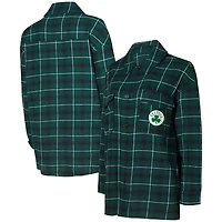 College Concepts Hunter /Black Boston Celtics Boyfriend Button-Up Nightshirt