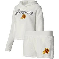 College Concepts Phoenix Suns Fluffy Long Sleeve Hoodie T-Shirt  Shorts Sleep Set