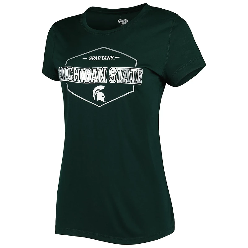 Concepts Sport /Black Michigan State Spartans Badge T-Shirt Flannel Pants Sleep Set