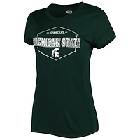 Concepts Sport /Black Michigan State Spartans Badge T-Shirt  Flannel Pants Sleep Set