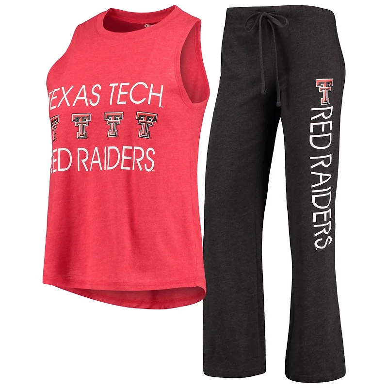 Concepts Sport /Black Texas Tech Raiders Team Tank Top  Pants Sleep Set
