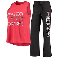 Concepts Sport /Black Texas Tech Raiders Team Tank Top  Pants Sleep Set