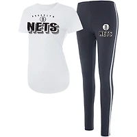 Concepts Sport /Charcoal Brooklyn Nets Sonata T-Shirt  Leggings Sleep Set